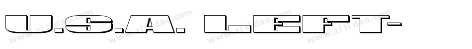 U.S.A. Left字体转换